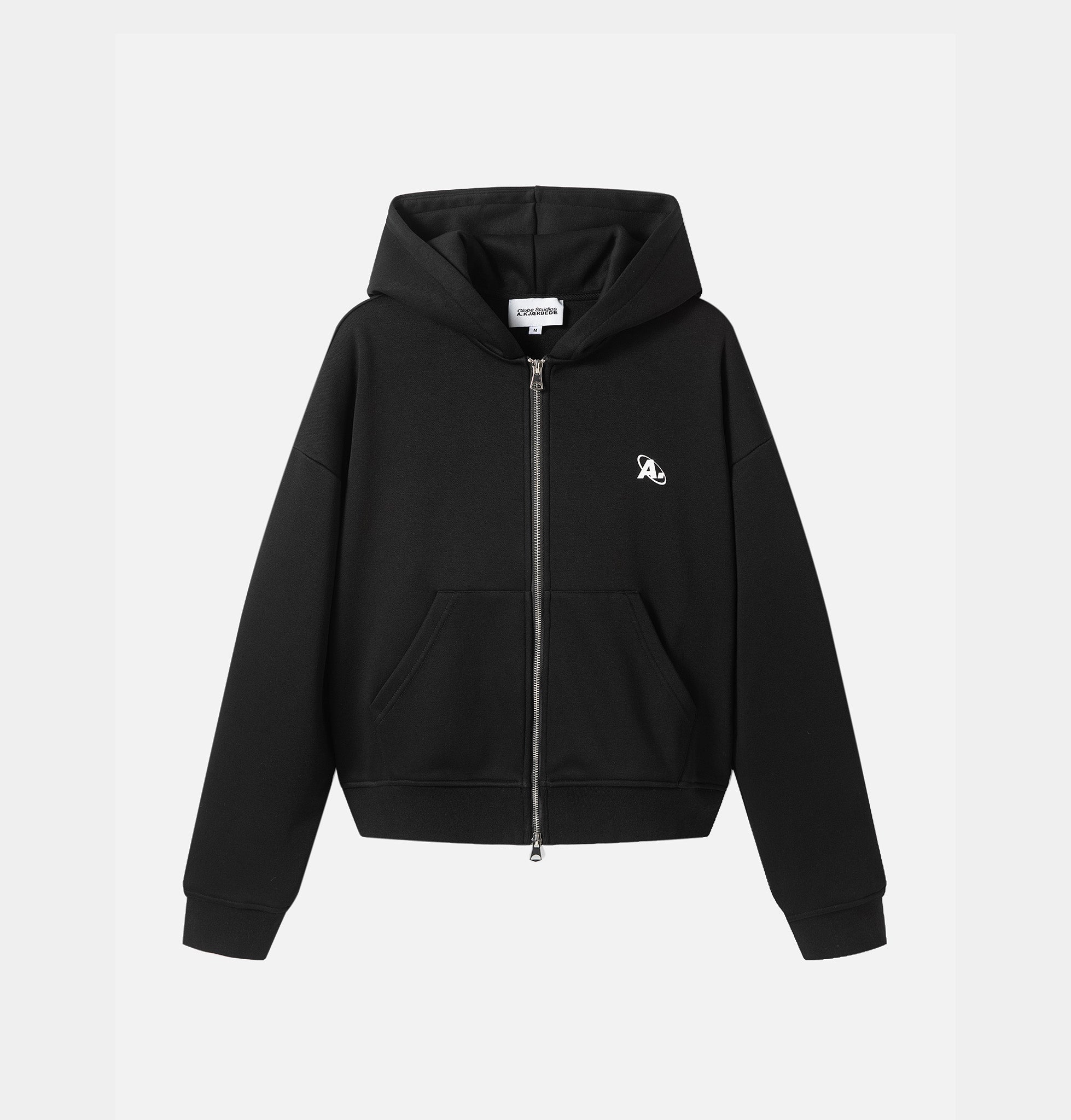 AK X GLOBE ZIP HOODIE - Black